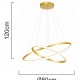POWERTECH LED φωτιστικό οροφής PT-1530, 60W, 4000K, Φ80x120cm, χρυσό