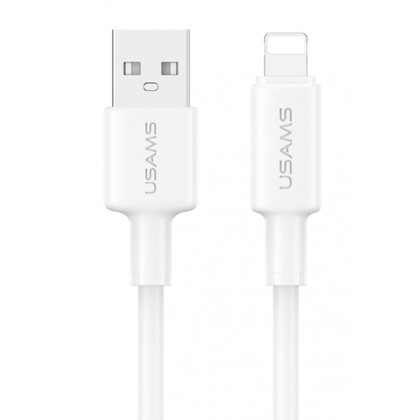 USAMS καλώδιο Lightning σε USB SJ762, 2.4A 12W, 480Mbps, 1m, λευκό - USAMS
