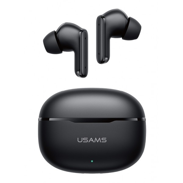 USAMS earphones με θήκη φόρτισης E05, True Wireless, BT 6.0, μαύρα - Ακουστικά - Bluetooth