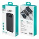 USAMS power bank CD249 με οθόνη, 3x θύρες εξόδου, 10000mAh, PD20W, μαύρο