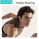USAMS earphones με θήκη φόρτισης Echo R02, OWS, Φ11mm, 50/300mAh, μαύρα