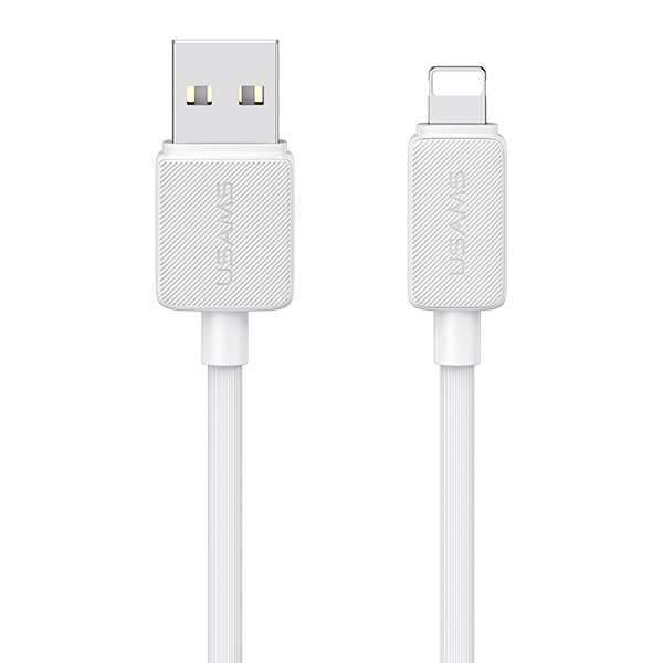 USAMS καλώδιο Lightning σε USB US-SJ694, 2.4A, 480Mbps, 2m, λευκό - USB
