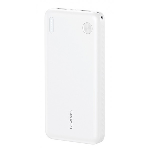 USAMS power bank CD253, 2x θύρες εξόδου, 10000mAh, 10W, λευκό - 