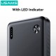 USAMS power bank CD253, 2x θύρες εξόδου, 10000mAh, 10W, λευκό