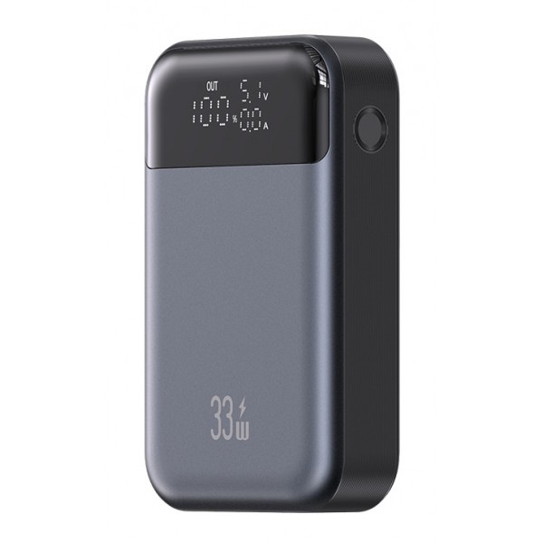 USAMS power bank CD221 με οθόνη, 2x θύρες εξόδου, 10000mAh, PPS 33W, γκρι - Power Bank