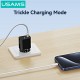 USAMS φορτιστής τοίχου CC317, USB & USB-C, 33W, GaN, μαύρος