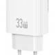 USAMS φορτιστής τοίχου CC317, USB & USB-C, 33W, GaN, λευκός