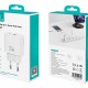 USAMS φορτιστής τοίχου CC317, USB & USB-C, 33W, GaN, λευκός