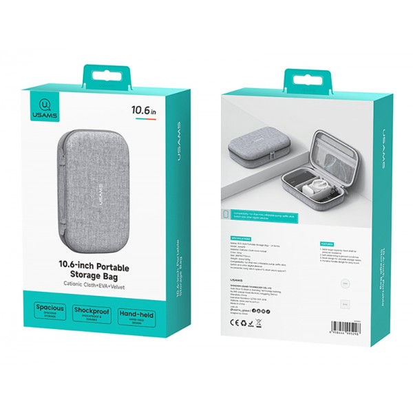 USAMS θήκη tablet και οργάνωσης αξεσουάρ Jane05, 265x167x72mm, γκρι