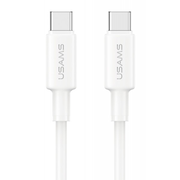 USAMS καλώδιο USB-C SJ763, 60W, 480Mbps, 1m, λευκό - USAMS