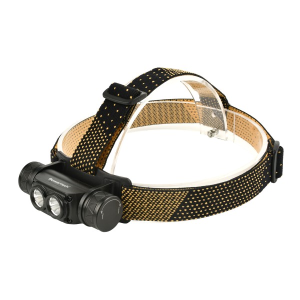 POWERTECH LED φακός κεφαλής PT-1549, επαναφορτιζόμενος, 1000lm, IP44, μαύρος - Φακοί