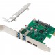 POWERTECH κάρτα επέκτασης PCIe σε 2x USB & 2x USB-C ST632, 5Gbps, NEC D720201