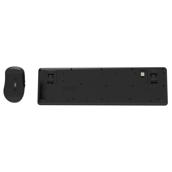 POWERTECH set ασύρματο ποντίκι & πληκτρολόγιο PT-1540, 2.4GHz & Bluetooth, αθόρυβο, μαύρο - Πληκτρολόγια