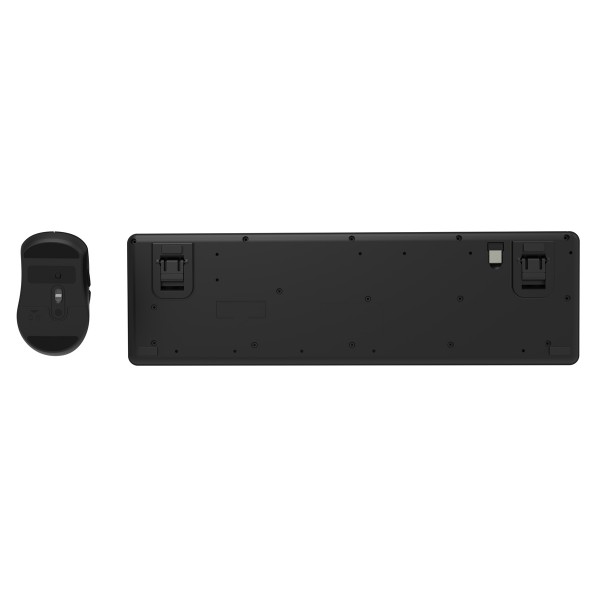 POWERTECH set ασύρματο ποντίκι & πληκτρολόγιο PT-1541, 2.4GHz, αθόρυβο, μαύρο - Πληκτρολόγια