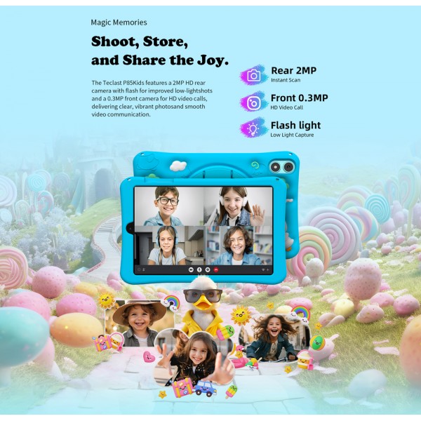 TECLAST tablet P85 Kids, 8", 3/64GB, Android 15, 5000mAh, ροζ