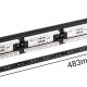 POWERTECH patch panel NETW-0046 για rack 19"/1U, 24 θυρών, CAT 6 UTP, μαύρο