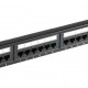 POWERTECH patch panel NETW-0046 για rack 19"/1U, 24 θυρών, CAT 6 UTP, μαύρο