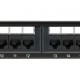 POWERTECH patch panel NETW-0046 για rack 19"/1U, 24 θυρών, CAT 6 UTP, μαύρο