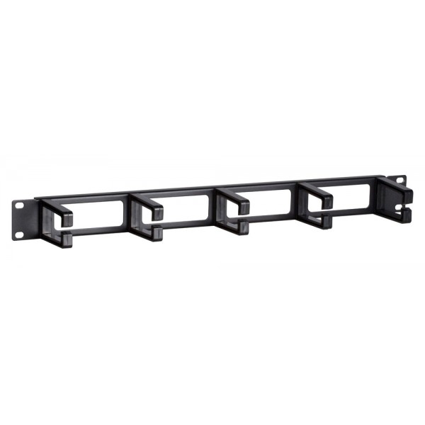 POWERTECH cable management NETW-0049 για rack 19"/1U, 5x γάντζοι, μαύρο - 