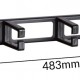 POWERTECH cable management NETW-0049 για rack 19"/1U, 5x γάντζοι, μαύρο