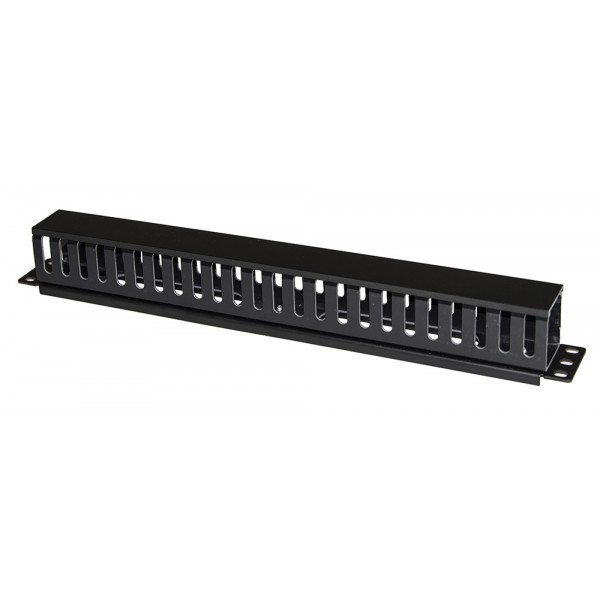 POWERTECH cable management NETW-0048 για rack 19"/1U, πλαστικό, μαύρο - 
