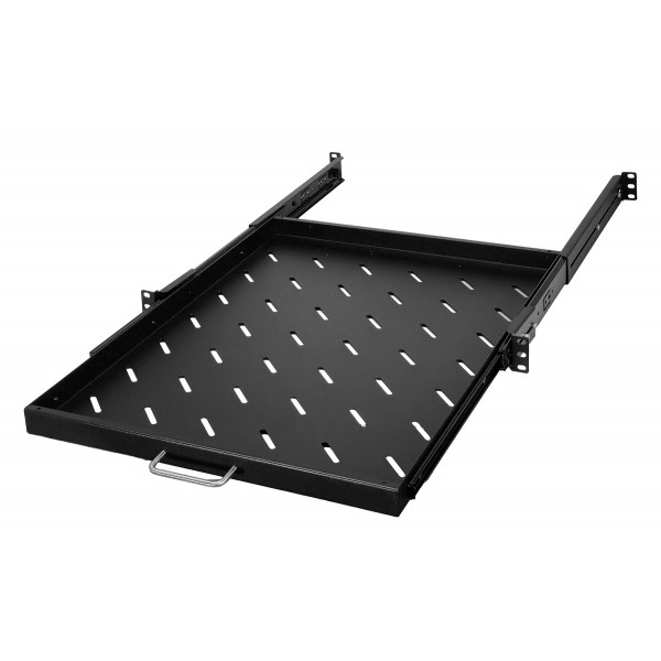 POWERTECH πτυσσόμενο ράφι για rack 19" NETW-0041, βάθος 570mm, μαύρο - Powertech