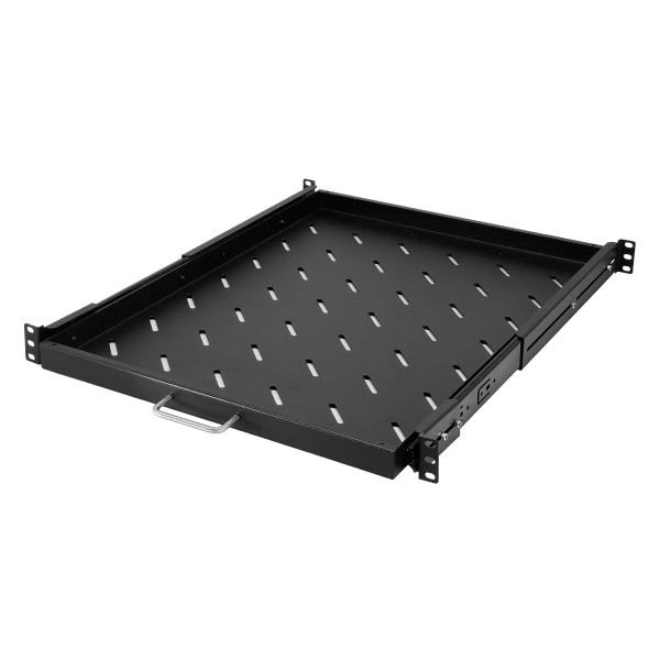 POWERTECH πτυσσόμενο ράφι για rack 19" NETW-0041, βάθος 570mm, μαύρο - Powertech