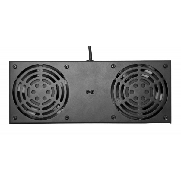 POWERTECH cooling fan για rack NETW-0045, 2x fans με μεταλλικό tray, 1.5m καλώδιο schuko, 33x13cm - 