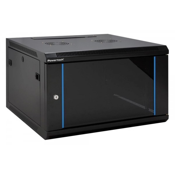POWERTECH επιτοίχια καμπίνα rack 19" NETW-0037, 600 x 450 x 370mm, 6U - Καμπίνες - Rack