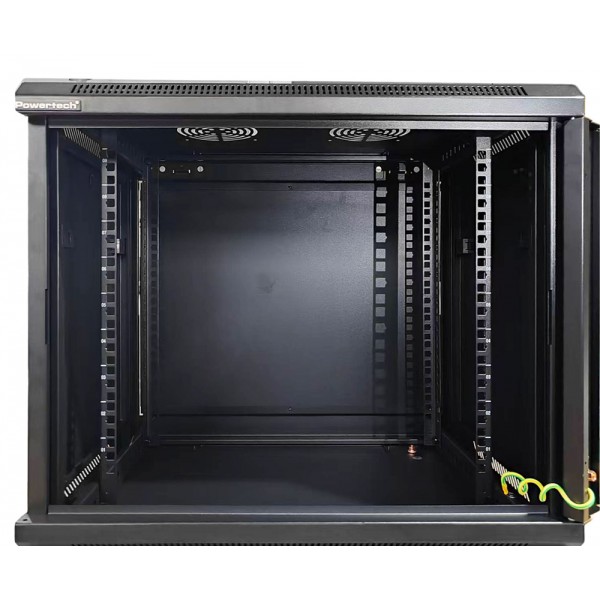 POWERTECH επιτοίχια καμπίνα rack 19" NETW-0038, 600 x 450 x 500mm, 9U - Καμπίνες - Rack