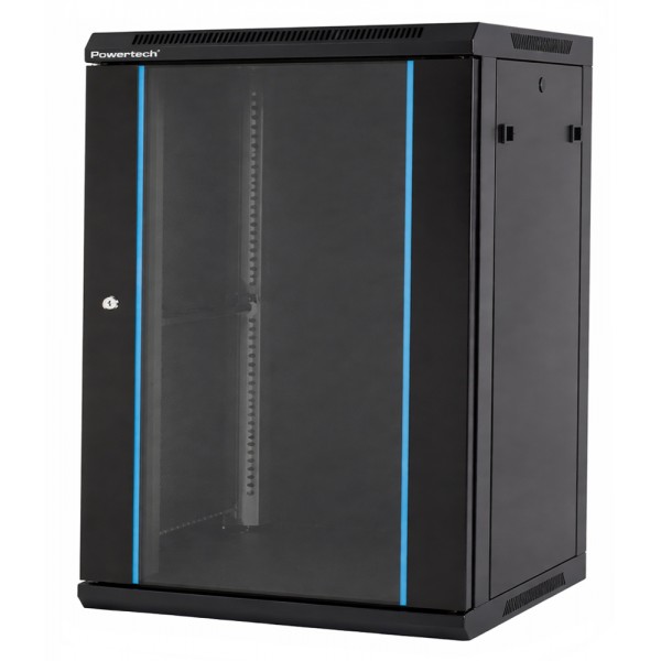 POWERTECH επιτοίχια καμπίνα rack 19" NETW-0039, 600 x 600 x 855mm, 15U - Καμπίνες - Rack