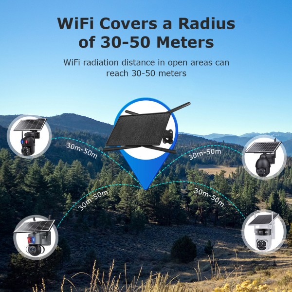 SECTEC ηλιακό router ST-SR08-EU-PNL με 2x πάνελ, 4G LTE, 150Mbps, 20100mAh, IP66
