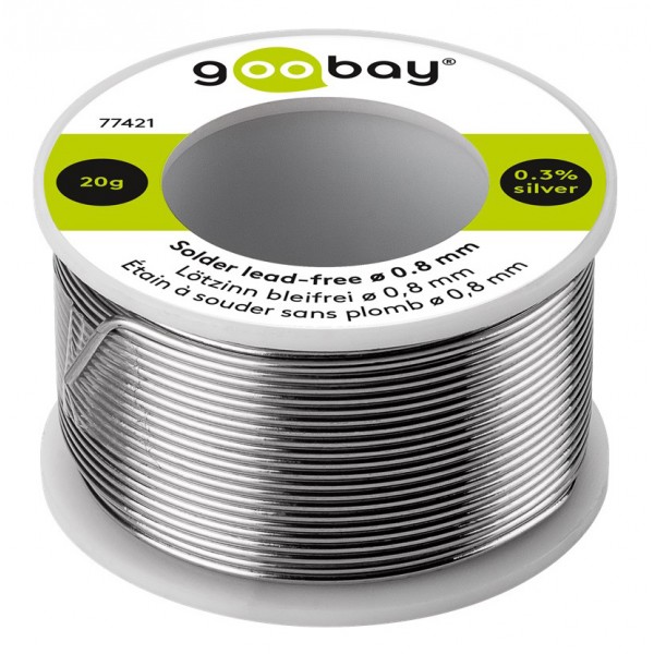 GOOBAY σύρμα συγκόλλησης 77421, Φ0.8mm, lead free, 20g - Service & Εργαλεία
