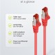 GOOBAY καλώδιο δικτύου 93214, CAT 6 S/FTP, copper, 250MHz, 0.25m, κόκκινο