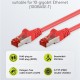 GOOBAY καλώδιο δικτύου 93214, CAT 6 S/FTP, copper, 250MHz, 0.25m, κόκκινο