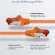 GOOBAY καλώδιο δικτύου 93340, CAT 6 S/FTP, copper, 250MHz, 0.25m, πορτοκαλί