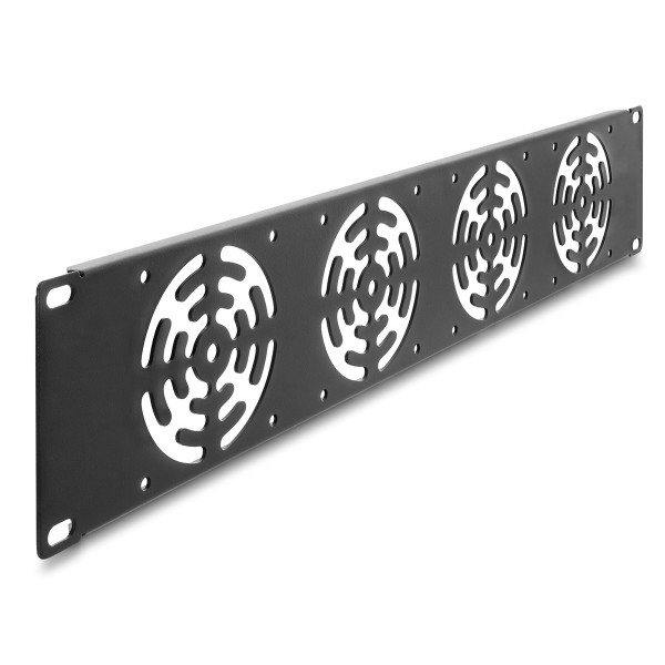 DELOCK κάλυμμα για 4x 80mm ανεμιστήρες 67416 για rack 19"/2U, μεταλλικό, μαύρο - Καμπίνες - Rack