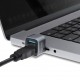 DELOCK mini USB hub 64359, 2x θυρών, USB 3.2, 10Gbps, USB-C σύνδεση, γκρι