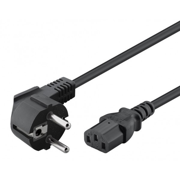 POWERTECH καλώδιο τροφοδοσίας CAB-P044, 3x 1.00mm², copper, 1.5m, μαύρο - Τροφοδοσία