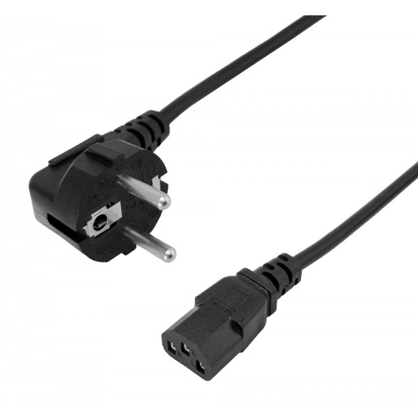 POWERTECH καλώδιο τροφοδοσίας CAB-P047, 3x 0.75mm², CCS, 2m, μαύρο - Τροφοδοσία