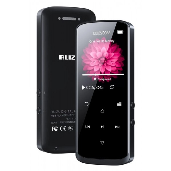 RUIZU MP3 player D50 με οθόνη 1.8", 16GB, Bluetooth, ελληνικό μενού, μαύρο - Σύγκριση Προϊόντων