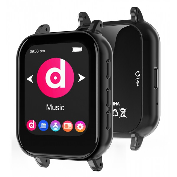 RUIZU MP3 player M8, 1.54", 32GB, Bluetooth, ελληνικό μενού, μαύρο