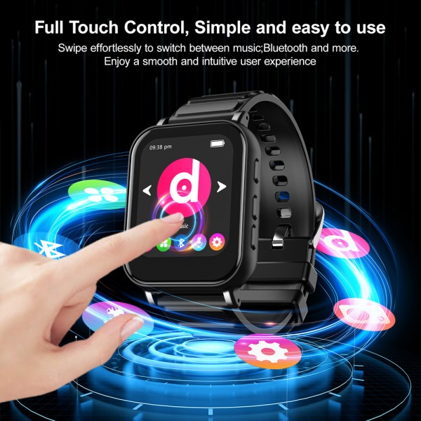 RUIZU MP3 player M8, 1.54", 32GB, Bluetooth, ελληνικό μενού, μαύρο