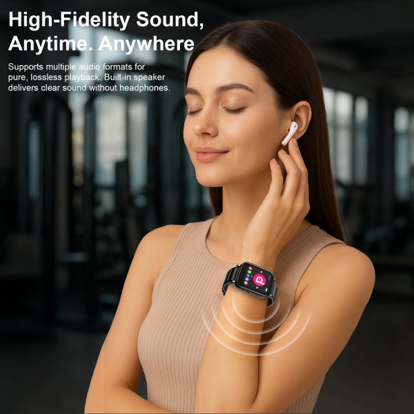 RUIZU MP3 player M8, 1.54", 32GB, Bluetooth, ελληνικό μενού, μαύρο - 