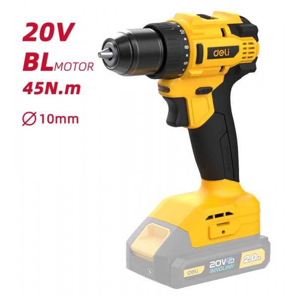 DELI δράπανο μπαταρίας DC120Z, Brushless, 20V, 45N.m - Service & Εργαλεία