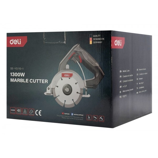 DELI δισκοπρίονο ρεύματος DE-YS110-1E για κοπή μαρμάρου, 1300W - Service & Εργαλεία
