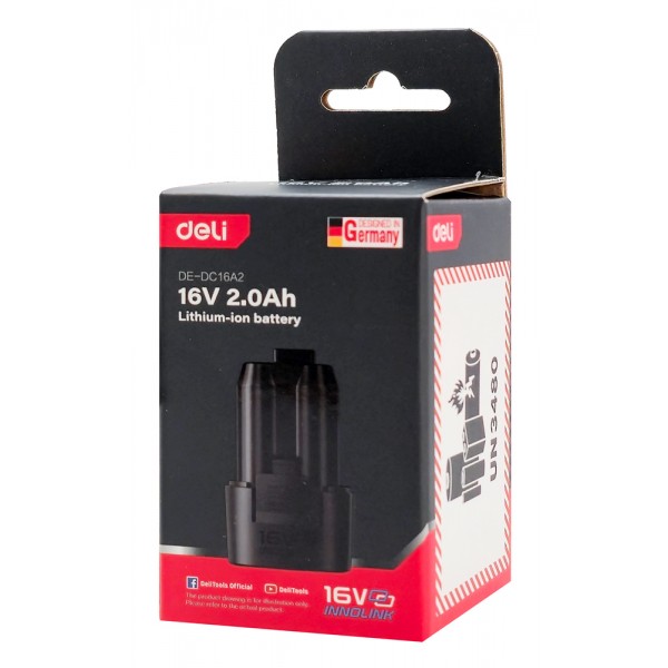 DELI μπαταρία λιθίου για εργαλεία μπαταρίας DE-DC16A2, 16V 2Ah - Service & Εργαλεία