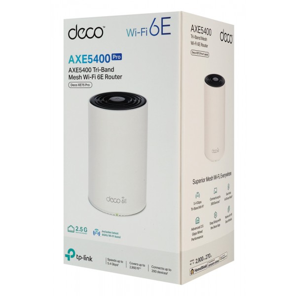 TP-LINK Home Mesh WiFi 6E System Deco XE75 Pro, 5400Mbps AXE5400, V3.0
