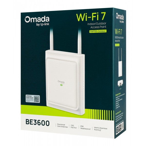 TP-LINK access point EAP725-Outdoor, WiFi 7, 3600Mbps BE3600, Mesh, V1.0