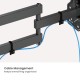 POWERTECH επιτοίχια βάση τηλεόρασης PT-1556, 23-43", έως 30kg, full motion